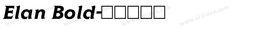 Elan Bold字体转换